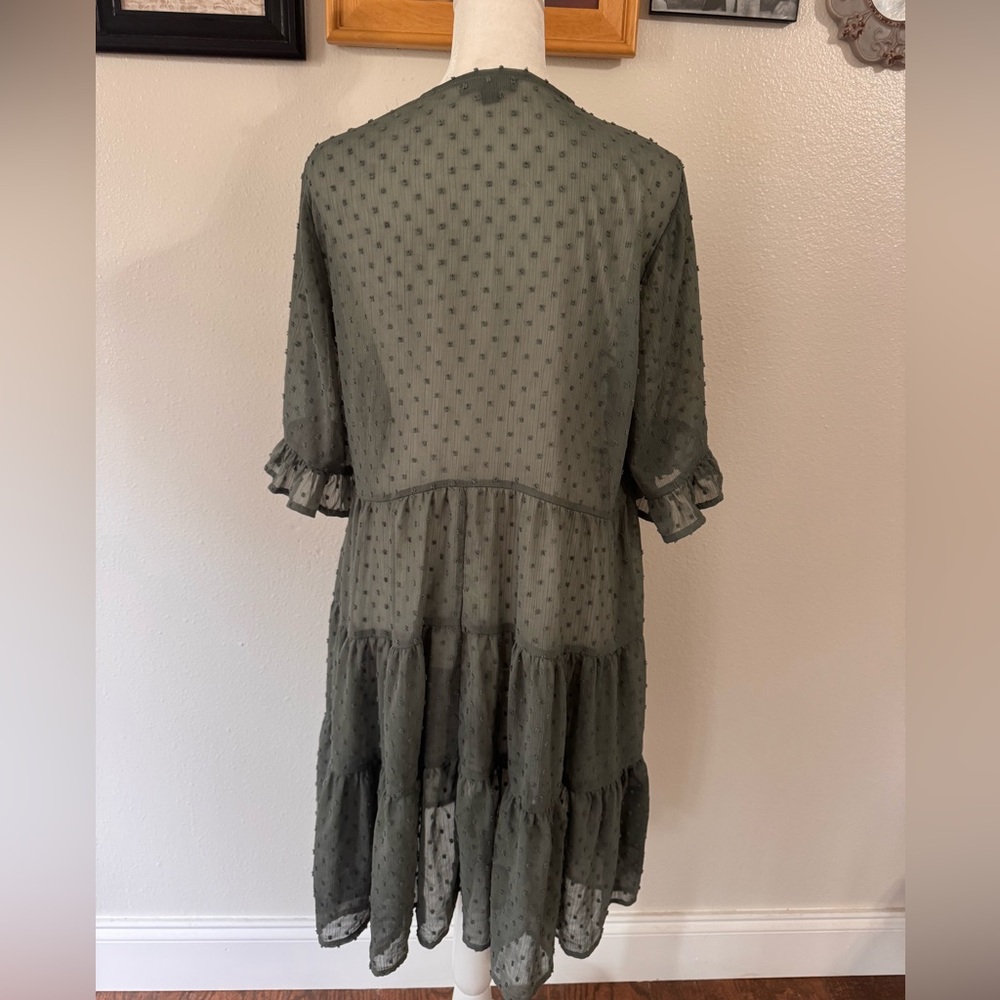 Torrid Textured Sheer Gray Cardigan - Picture 4 of 5